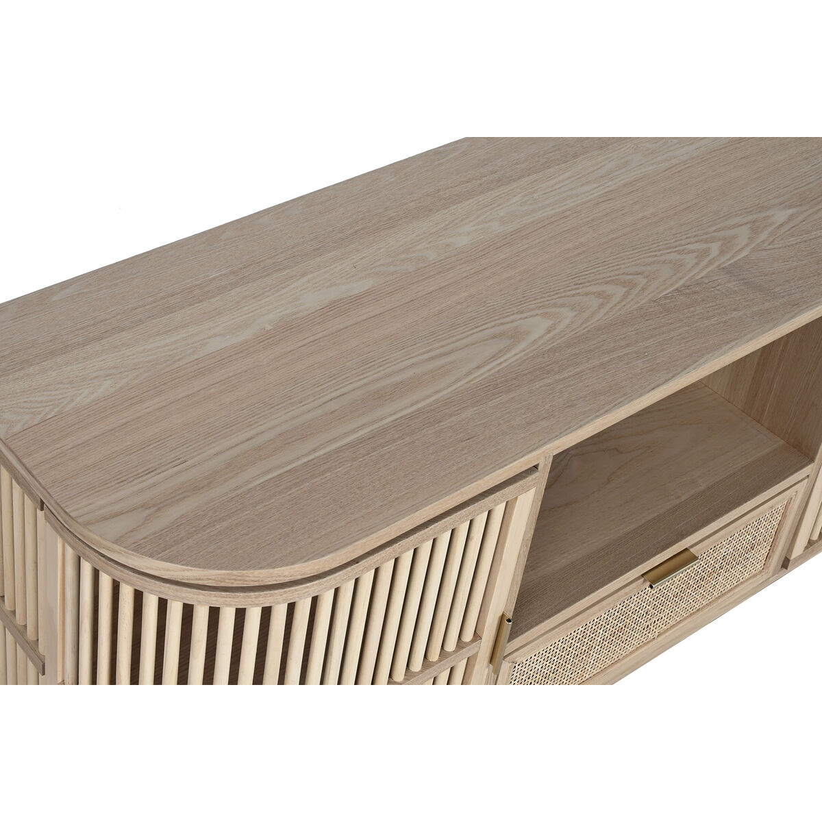 TV-möbler Home ESPRIT Gyllene Naturell Rattan Gran 120 x 40 x 60 cm - 6
