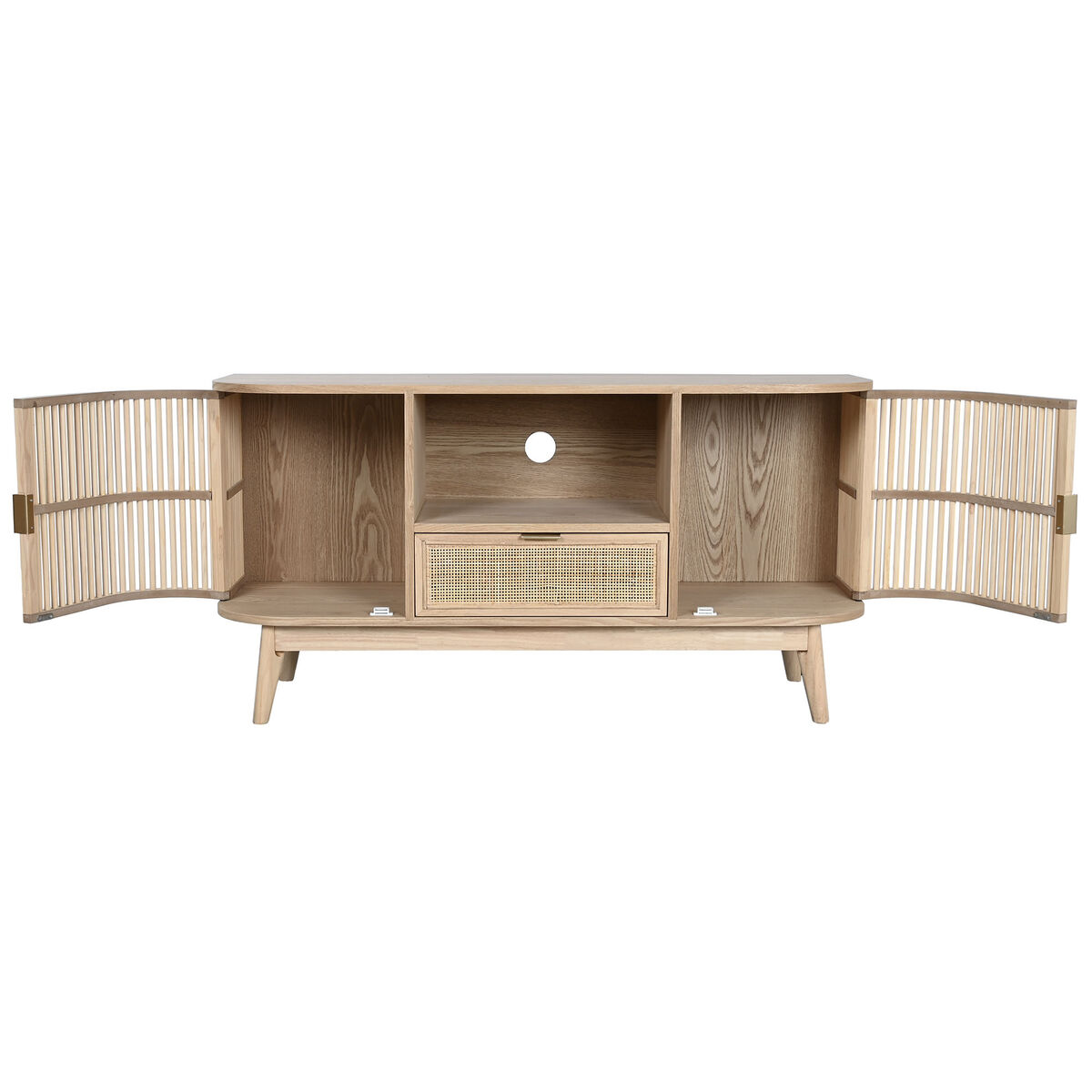 TV-möbler Home ESPRIT Gyllene Naturell Rattan Gran 120 x 40 x 60 cm - 3