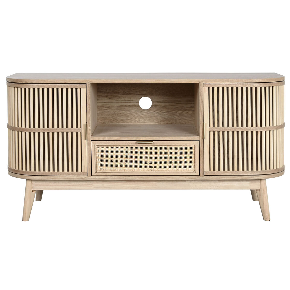 TV-möbler Home ESPRIT Gyllene Naturell Rattan Gran 120 x 40 x 60 cm - 8