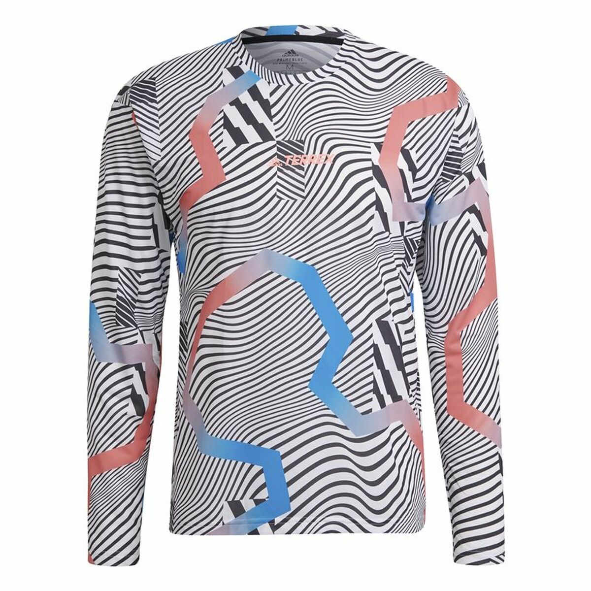 T-shirt med lång ärm Herr Adidas Terrex Primeblue Trail Vit - 5
