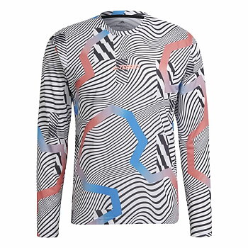 T-shirt med lång ärm Herr Adidas Terrex Primeblue Trail Vit