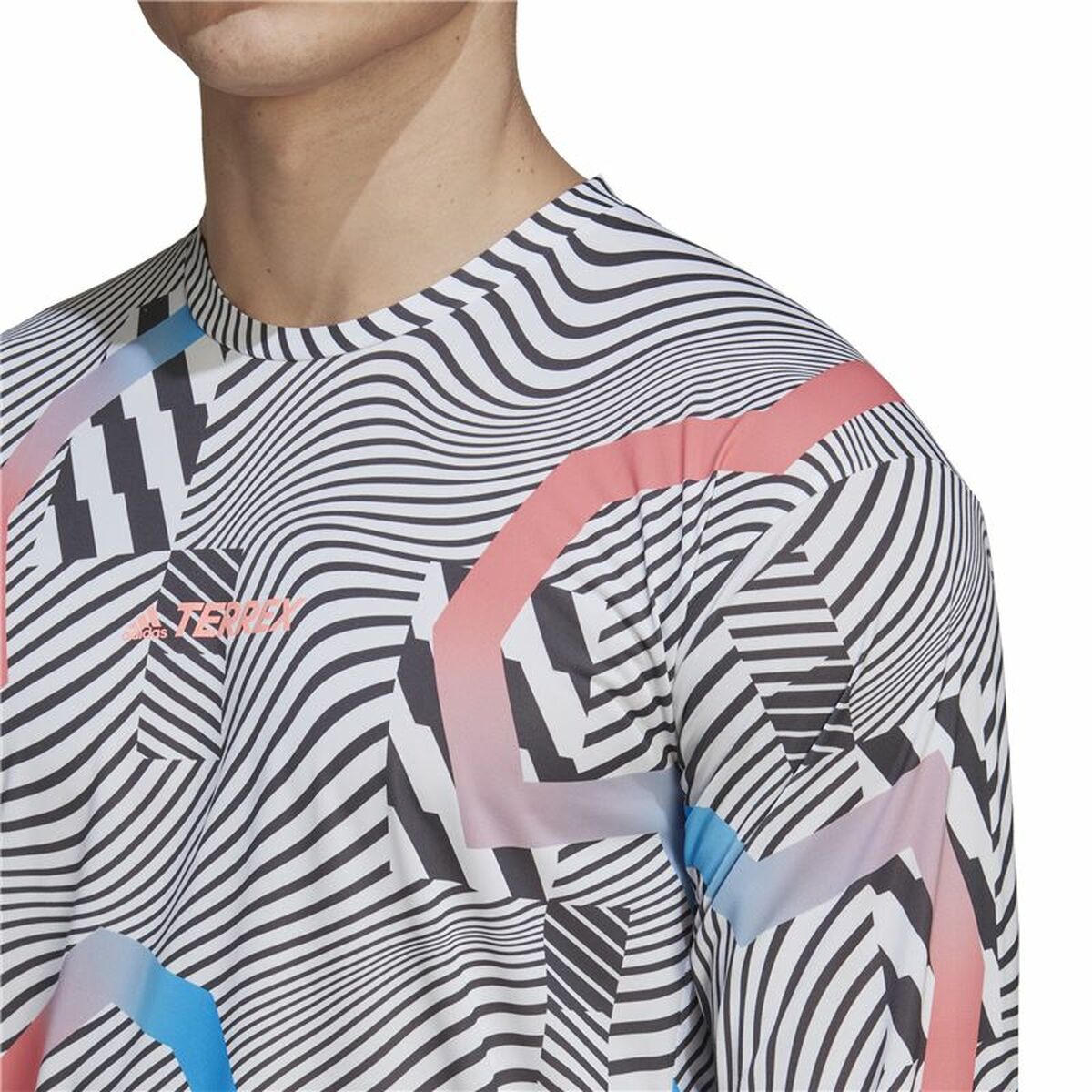 T-shirt med lång ärm Herr Adidas Terrex Primeblue Trail Vit - 9