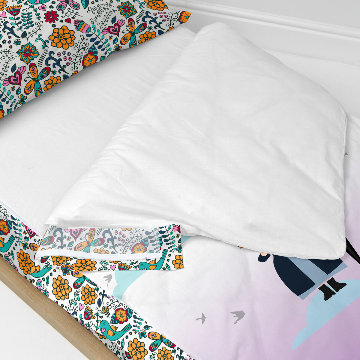 Vadderat täcke HappyFriday Mr Fox Nanny Multicolour 105 x 200 cm - 3