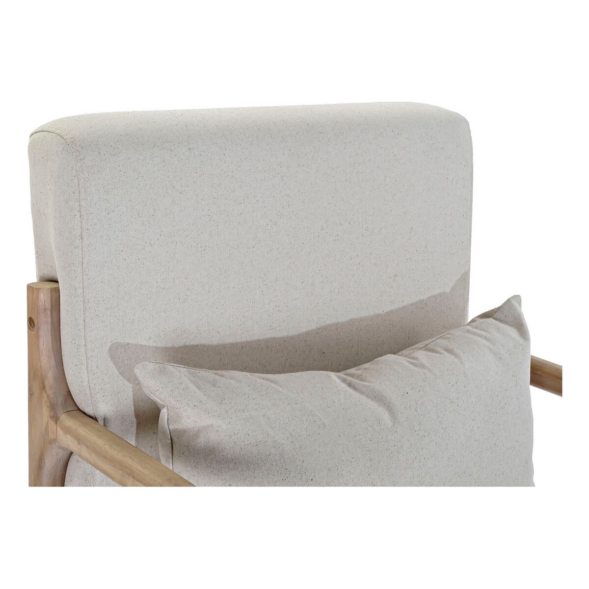 Gungstol DKD Home Decor Beige Naturell linne Gummiträ 66 x 85 x 81 cm - 3