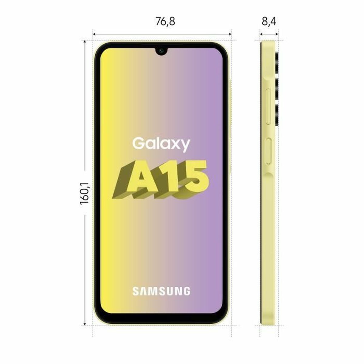 Smartphone Samsung SM-A155FZYDEUB MediaTek Helio G99 4 GB RAM 128 GB Gul - 5
