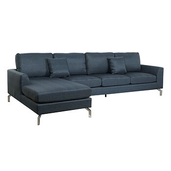 Soffa DKD Home Decor Blå Metall 300 x 160 x 85 cm