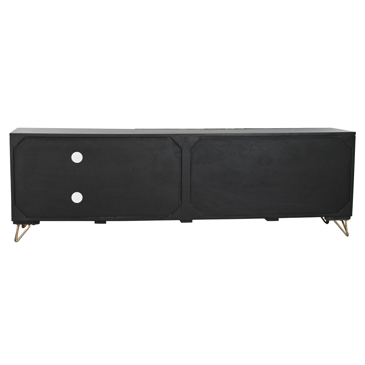 TV-möbler Home ESPRIT Svart Metall Mangoträ 160 x 40 x 50 cm - 2