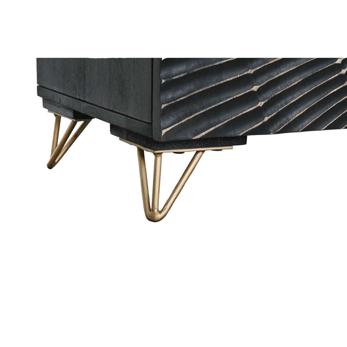 TV-möbler Home ESPRIT Svart Metall Mangoträ 160 x 40 x 50 cm - 8