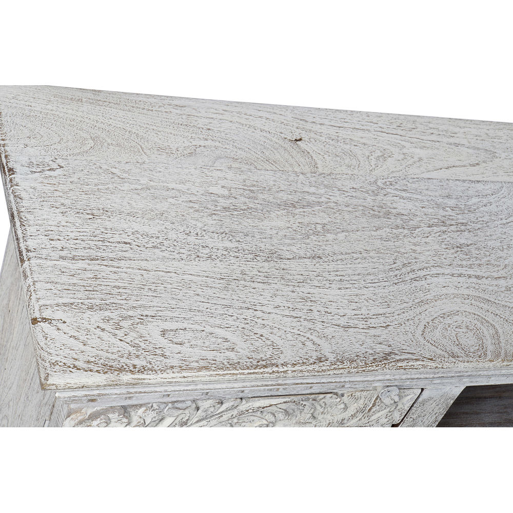 TV-möbler DKD Home Decor 8424001858347 Metall Vit Mangoträ 160 x 40 x 65 cm - 2