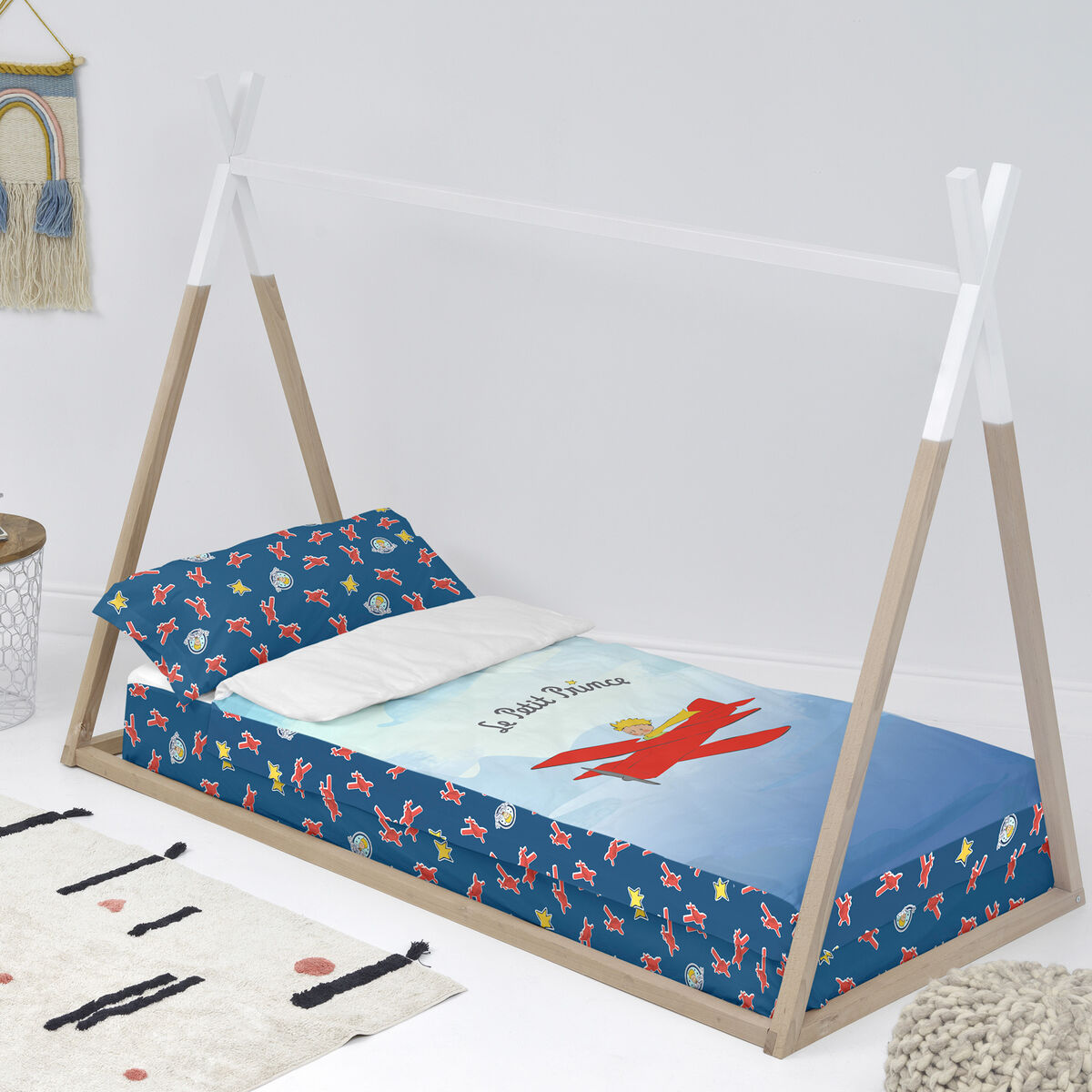 Vadderat täcke HappyFriday Le Petit Prince Son Avion Multicolour 105 x 200 cm - 2