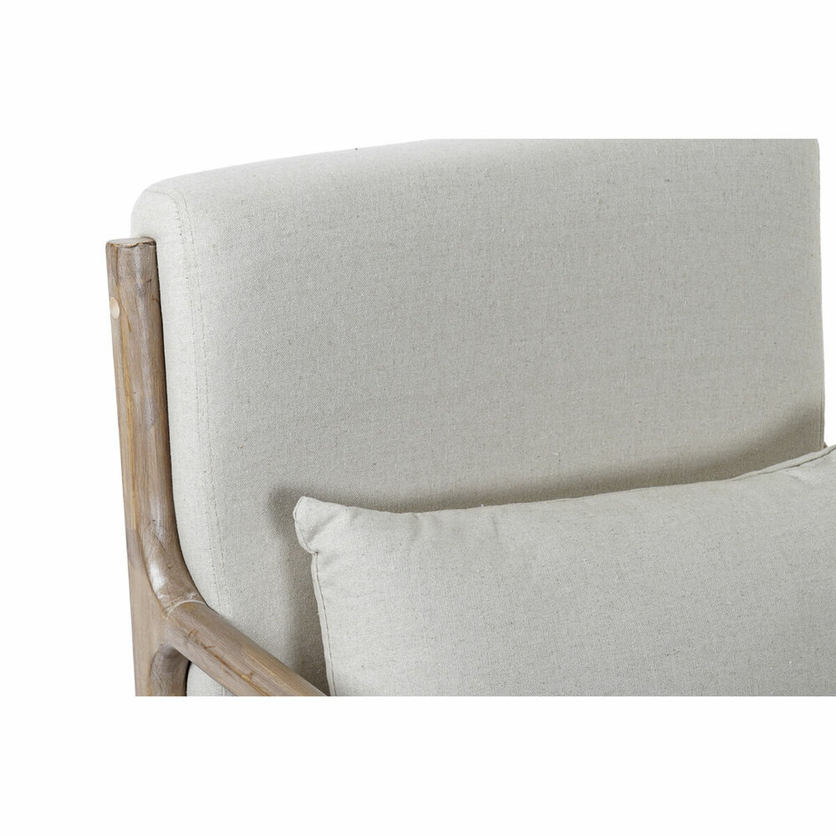 Fåtölj DKD Home Decor 66 x 79 x 75 cm Sixties Beige Trä Plast - 3