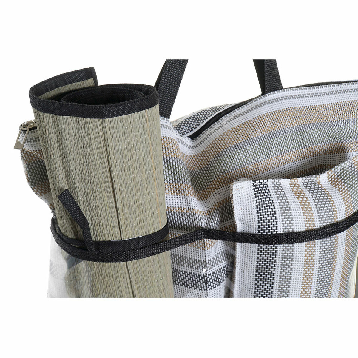 Strandväska DKD Home Decor Blå Brun Grön Grå Mint PVC Kanvas 44 x 23 x 62 cm (2 antal) - 2