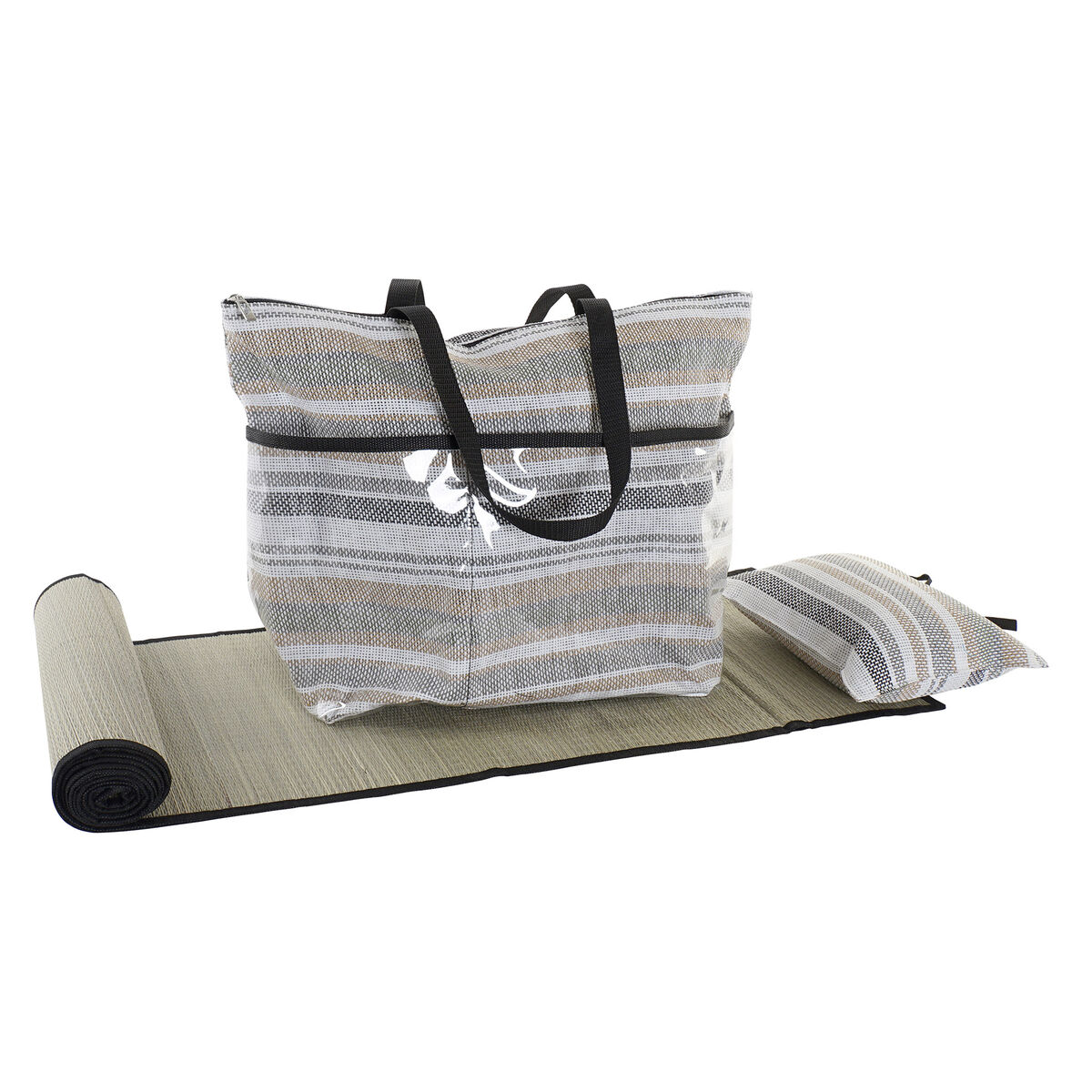 Strandväska DKD Home Decor Blå Brun Grön Grå Mint PVC Kanvas 44 x 23 x 62 cm (2 antal) - 11