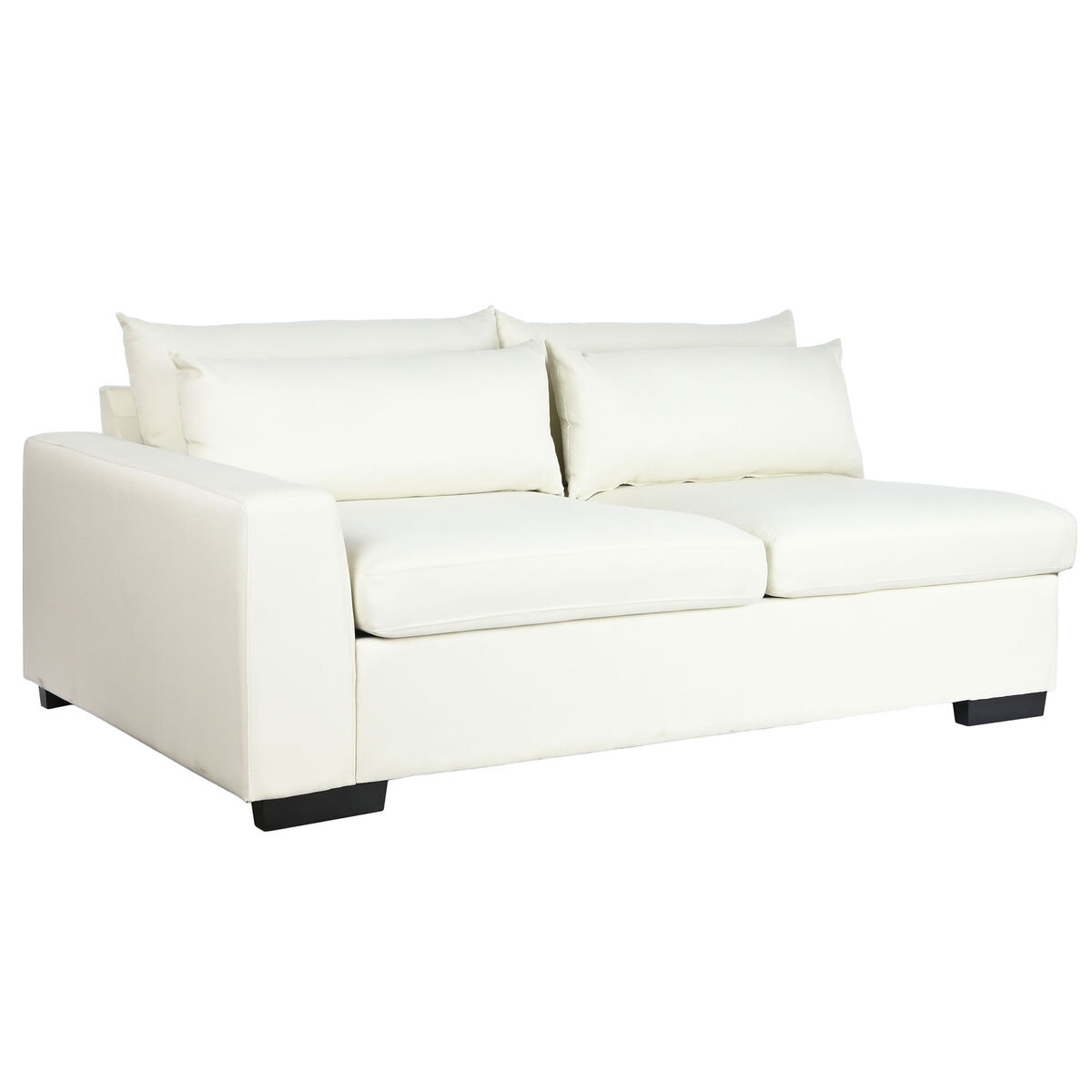 Schäslong DKD Home Decor Beige Kräm Trä Modern 386 x 218 x 88 cm - 2