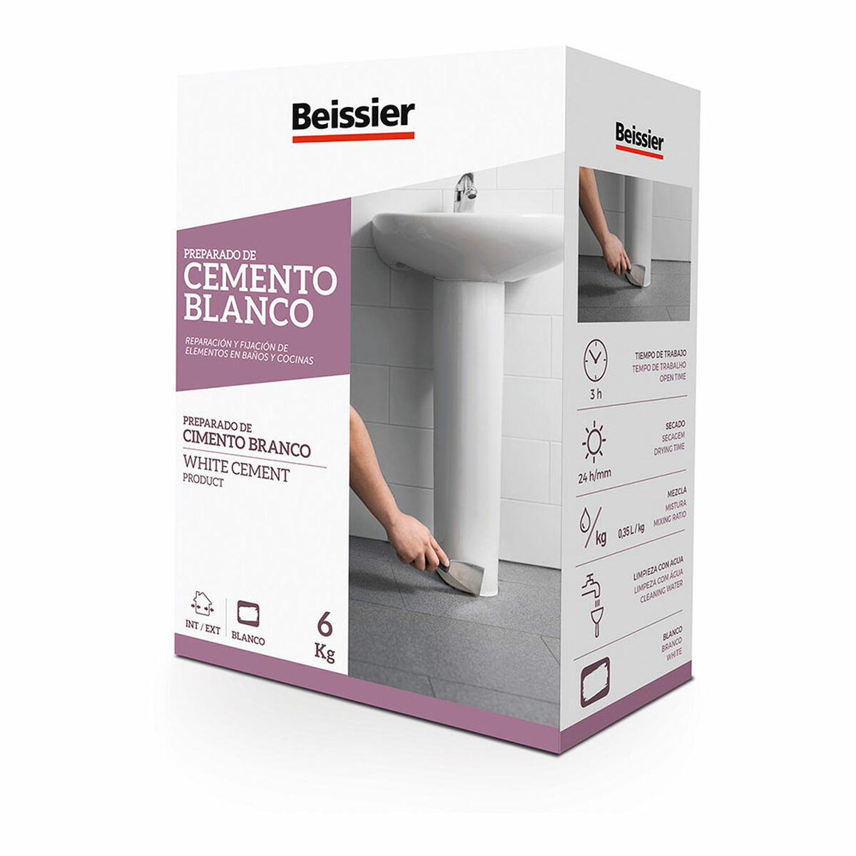 Cement Beissier 70163-001 Vit 6 Kg