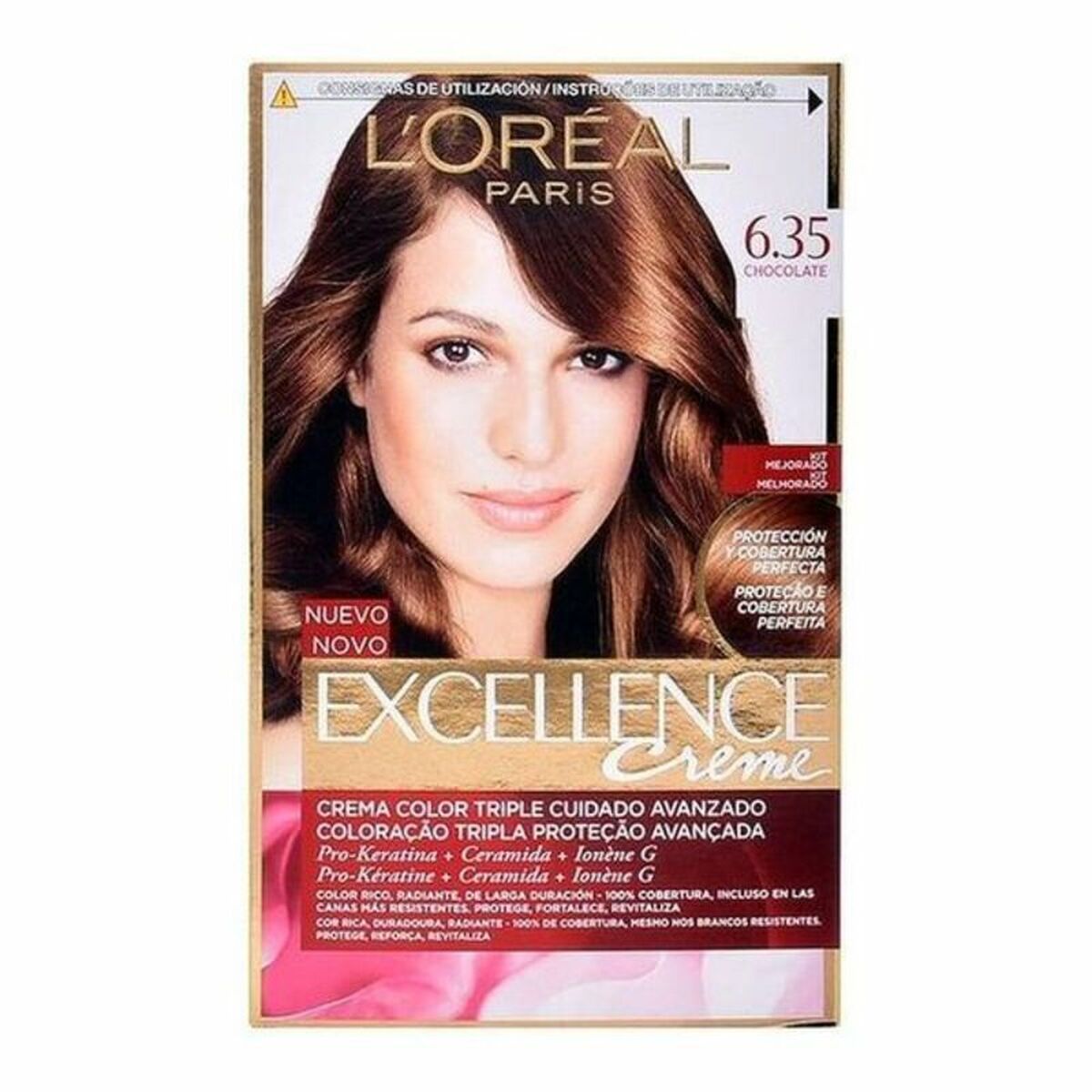 Permanent färg L'Oreal Make Up Excellence Nº 6,35-Chocolate 192 ml