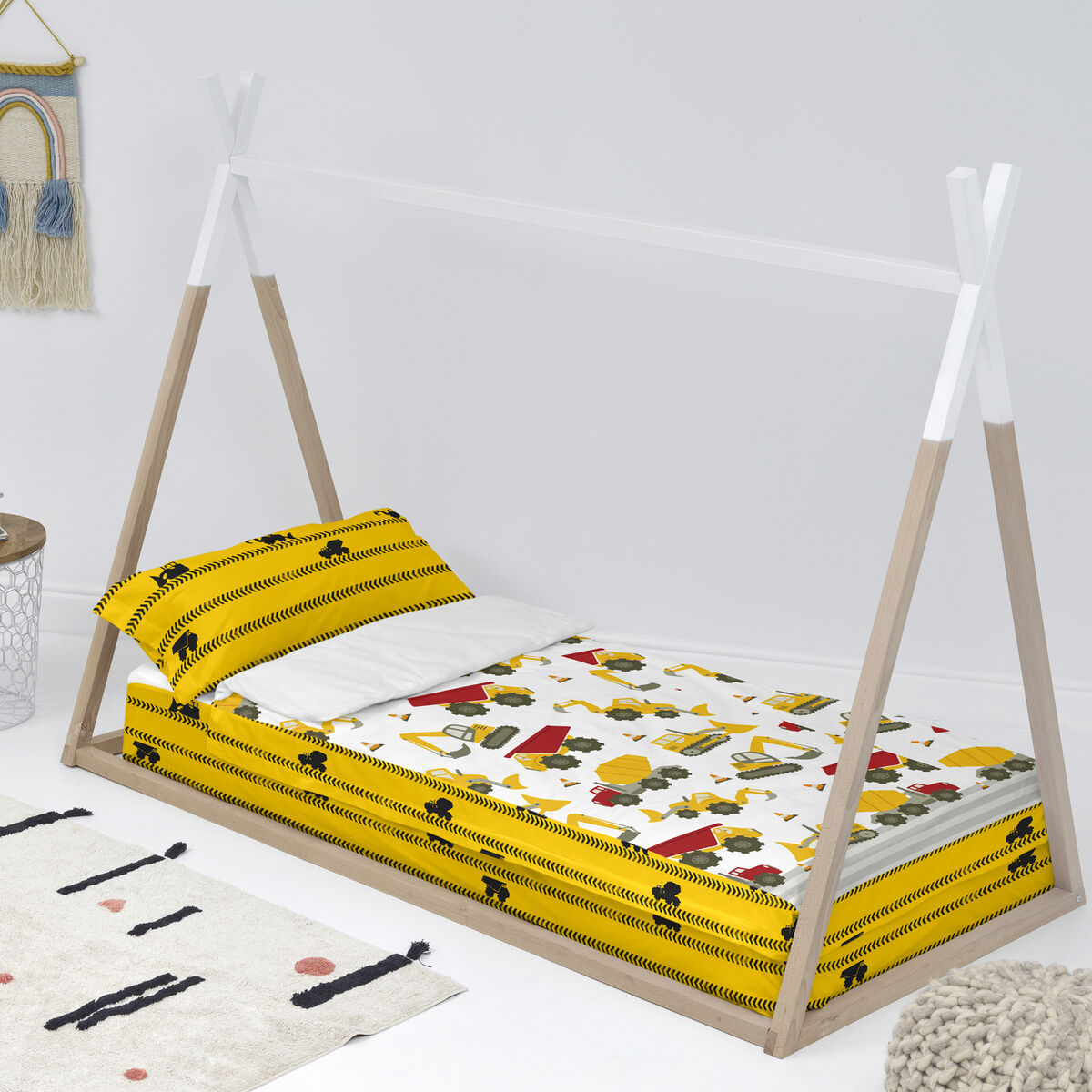 Vadderat täcke HappyFriday Mr Fox Machinery Multicolour 105 x 200 cm - 2