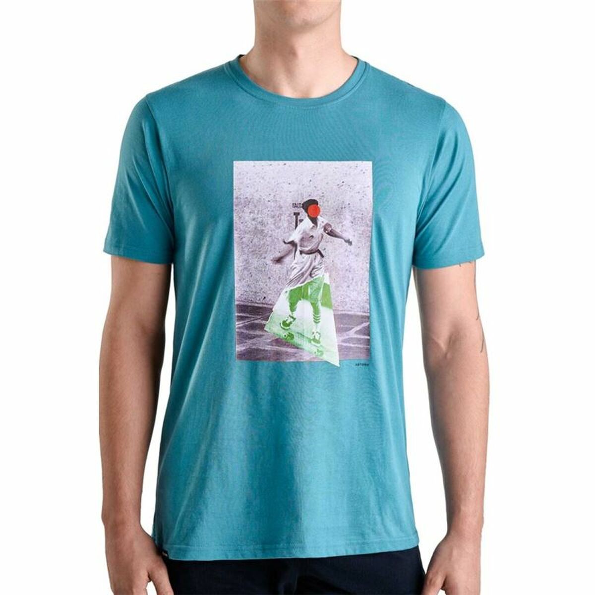T-shirt med kortärm Herr Astore Sellers Blå - 4