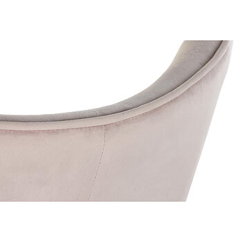 Fåtölj DKD Home Decor Rosa Polyester Trä 67 x 69 x 96 cm 75 x 69 x 96 cm