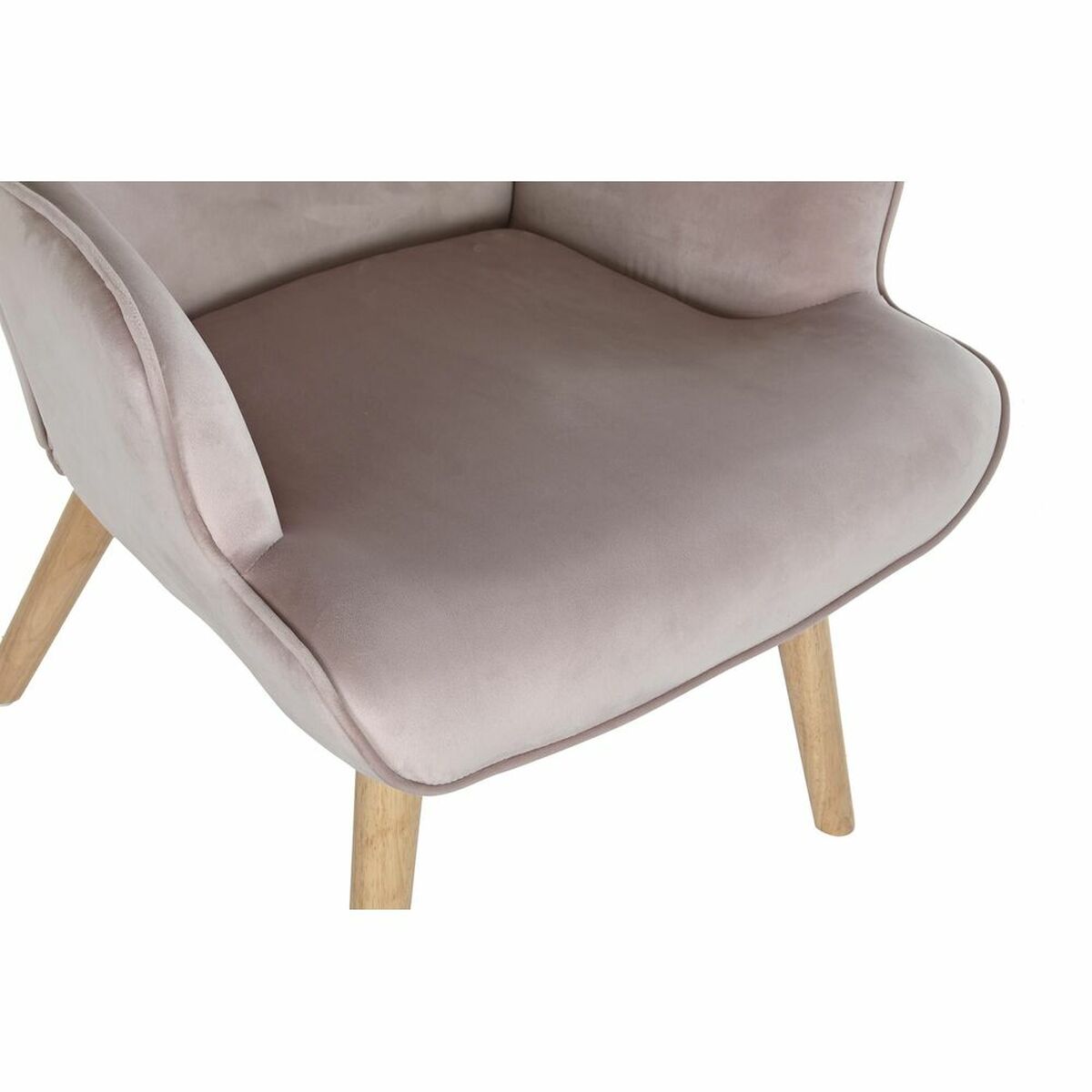 Fåtölj DKD Home Decor Rosa Polyester Trä 67 x 69 x 96 cm 75 x 69 x 96 cm - 4