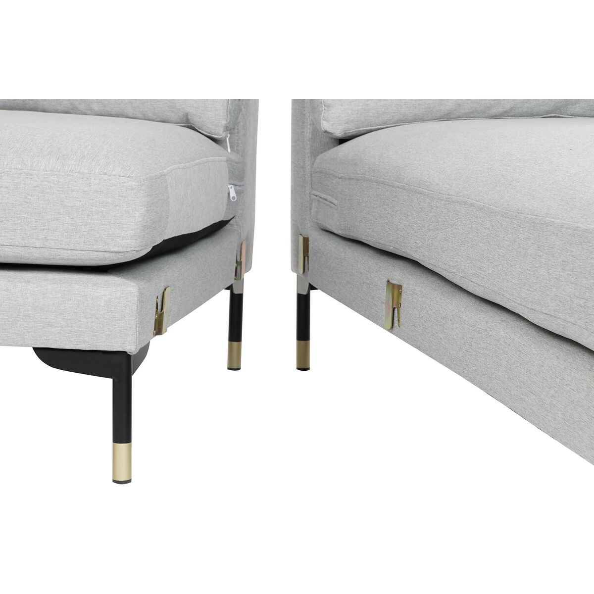 Schäslong DKD Home Decor Ljusgrå Metall 250 x 160 x 85 cm - 7