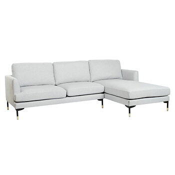 Schäslong DKD Home Decor Ljusgrå Metall 250 x 160 x 85 cm