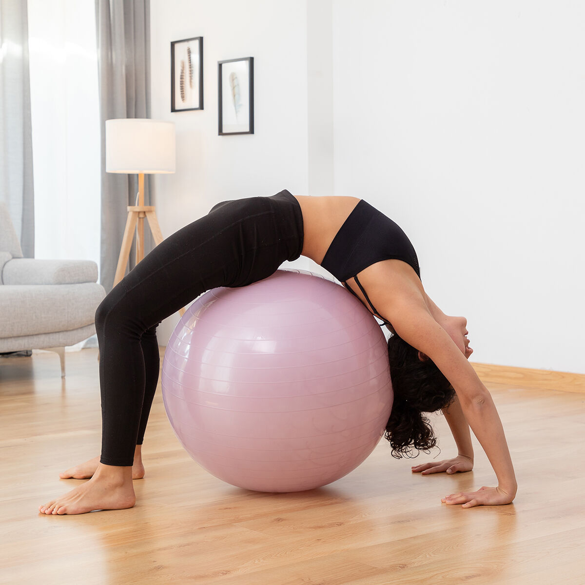 Yogaboll med stabilitetsring och motståndsband Ashtanball InnovaGoods - 26