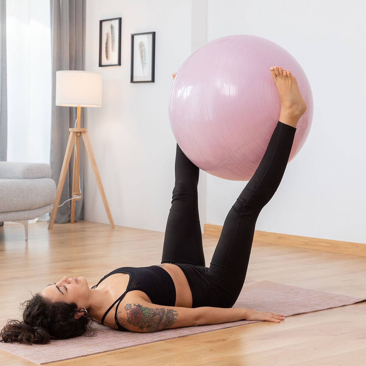Yogaboll med stabilitetsring och motståndsband Ashtanball InnovaGoods - 25