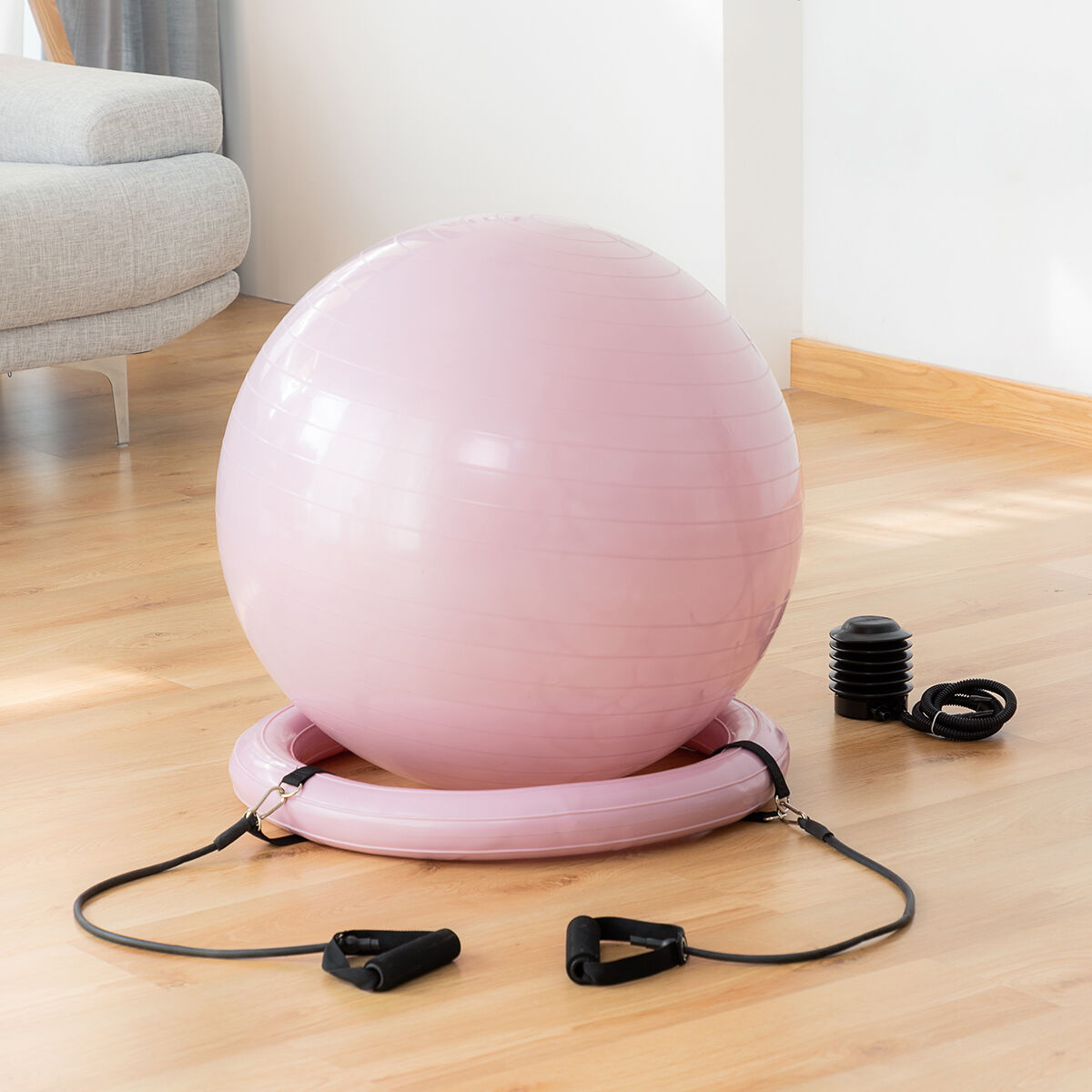 Yogaboll med stabilitetsring och motståndsband Ashtanball InnovaGoods - 30