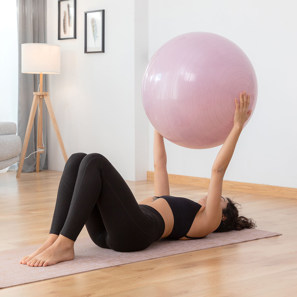 Yogaboll med stabilitetsring och motståndsband Ashtanball InnovaGoods - 23