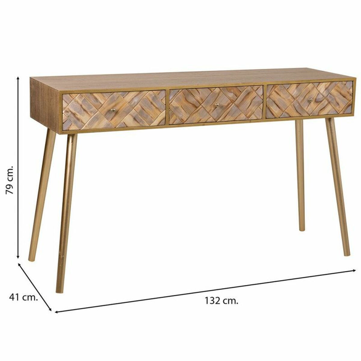 Hallmöbel med lådor Alexandra House Living Brun 41 x 79 x 132 cm - 5