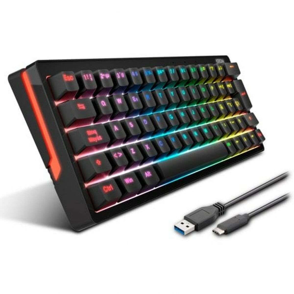 Tangentbord Krom NXKROMKREATORSP Svart Qwerty Spanska - 3