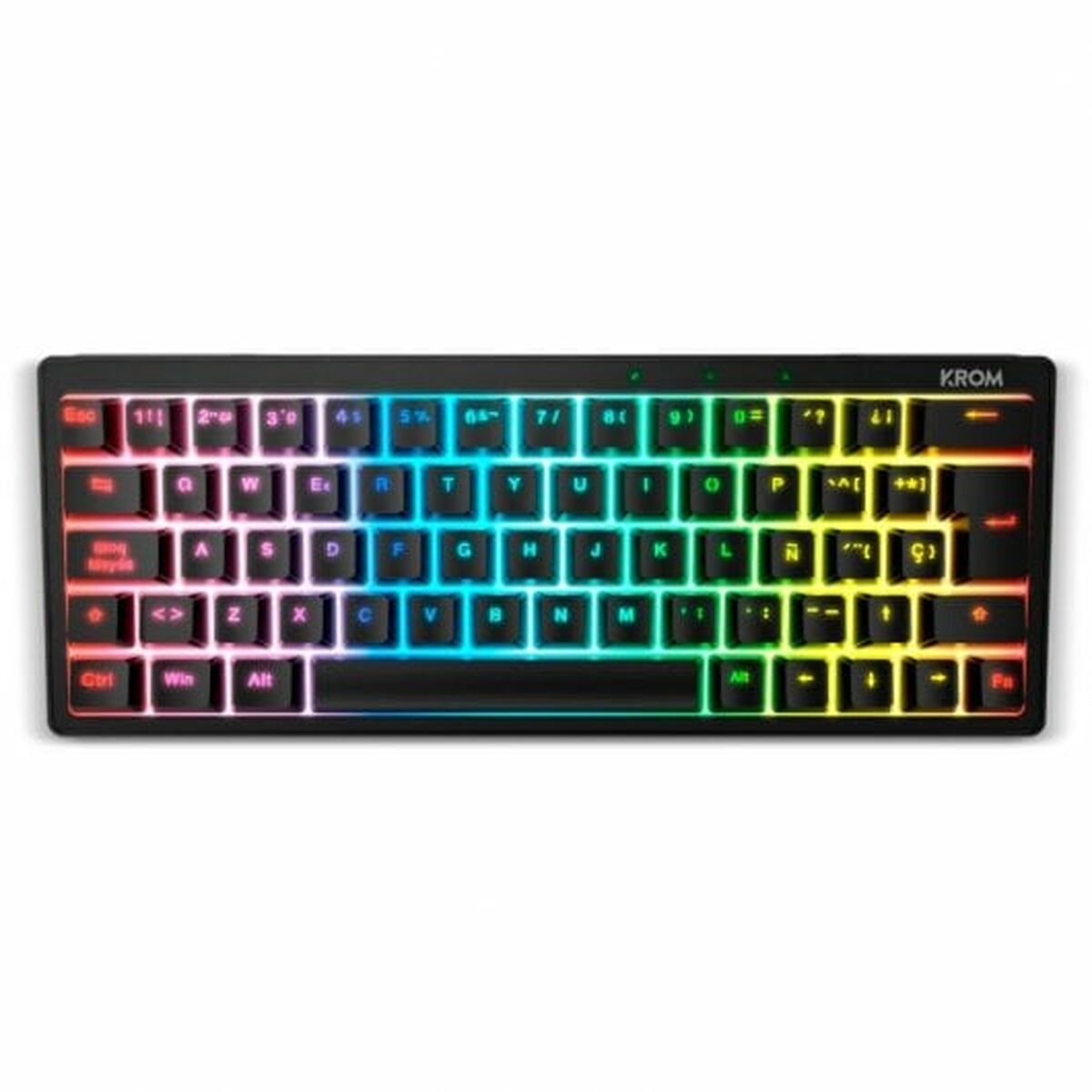 Tangentbord Krom NXKROMKREATORSP Svart Qwerty Spanska - 2