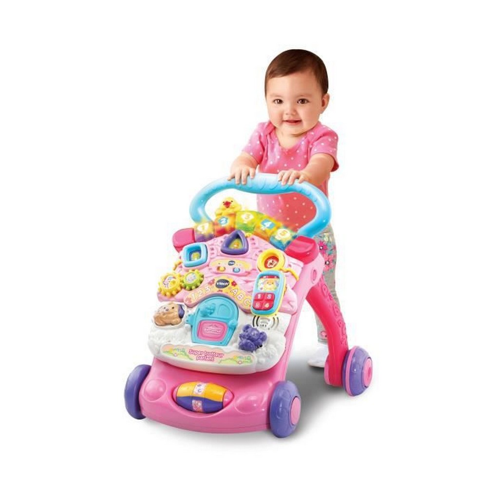 Trehjuling Vtech Super Trotteur Parlant 2 En 1 Rose Rosa - 3
