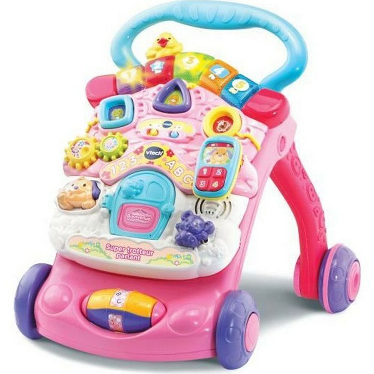 Trehjuling Vtech Super Trotteur Parlant 2 En 1 Rose Rosa - 4