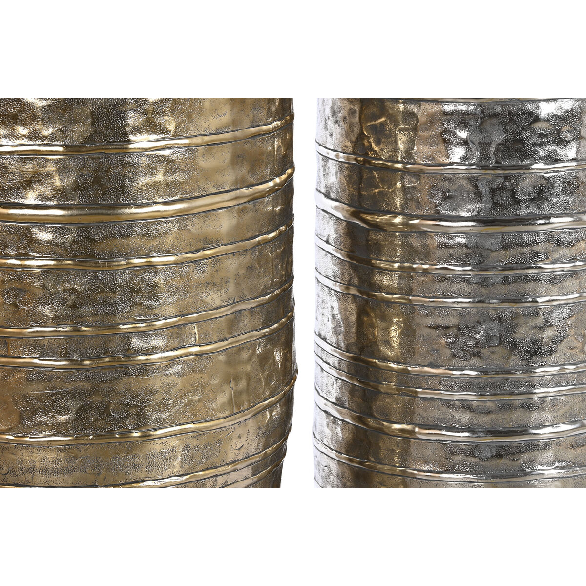 Vas DKD Home Decor Gyllene Silvrig Aluminium Modern 31 x 31 x 106 cm - 2