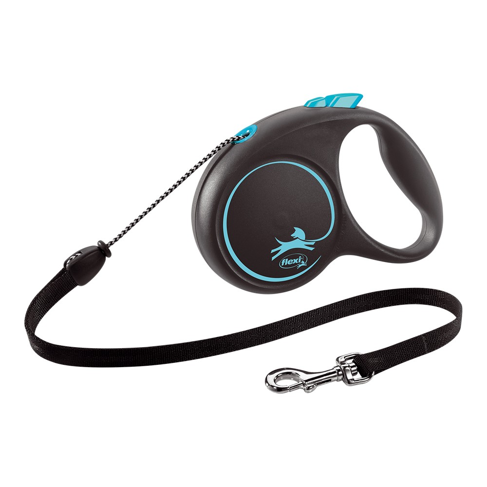 DoHundkoppel Flexi BLACK DESIGN 3 m Blå XS