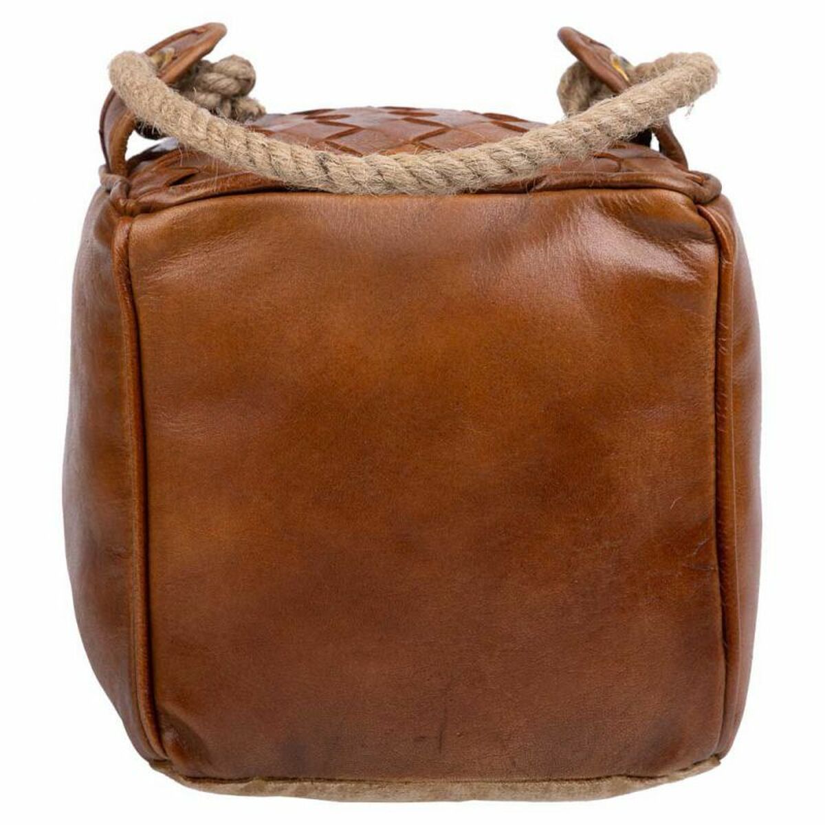 Dörrstopp Alexandra House Living Bomull Läder 20 x 20 x 20 cm Brun - 2