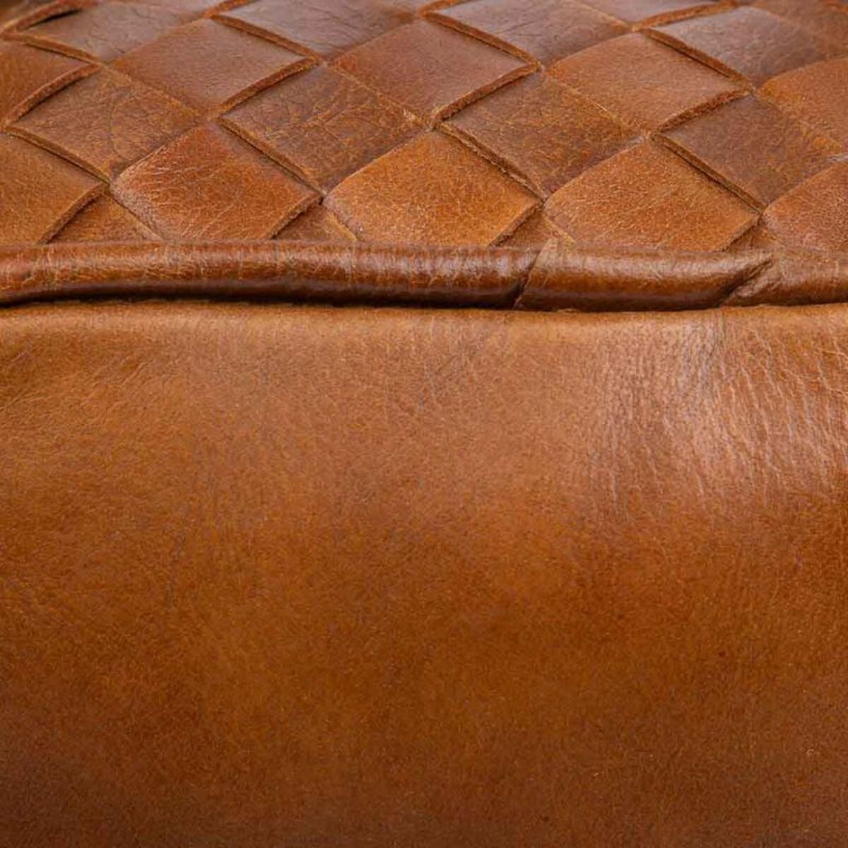 Dörrstopp Alexandra House Living Bomull Läder 20 x 20 x 20 cm Brun - 7