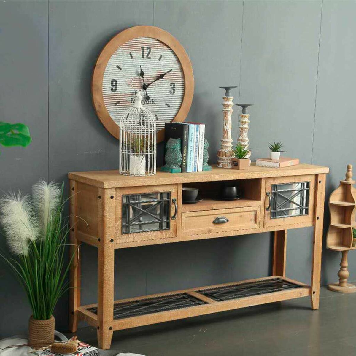 Mottagare Alexandra House Living Brun 36 x 80 x 145 cm - 3