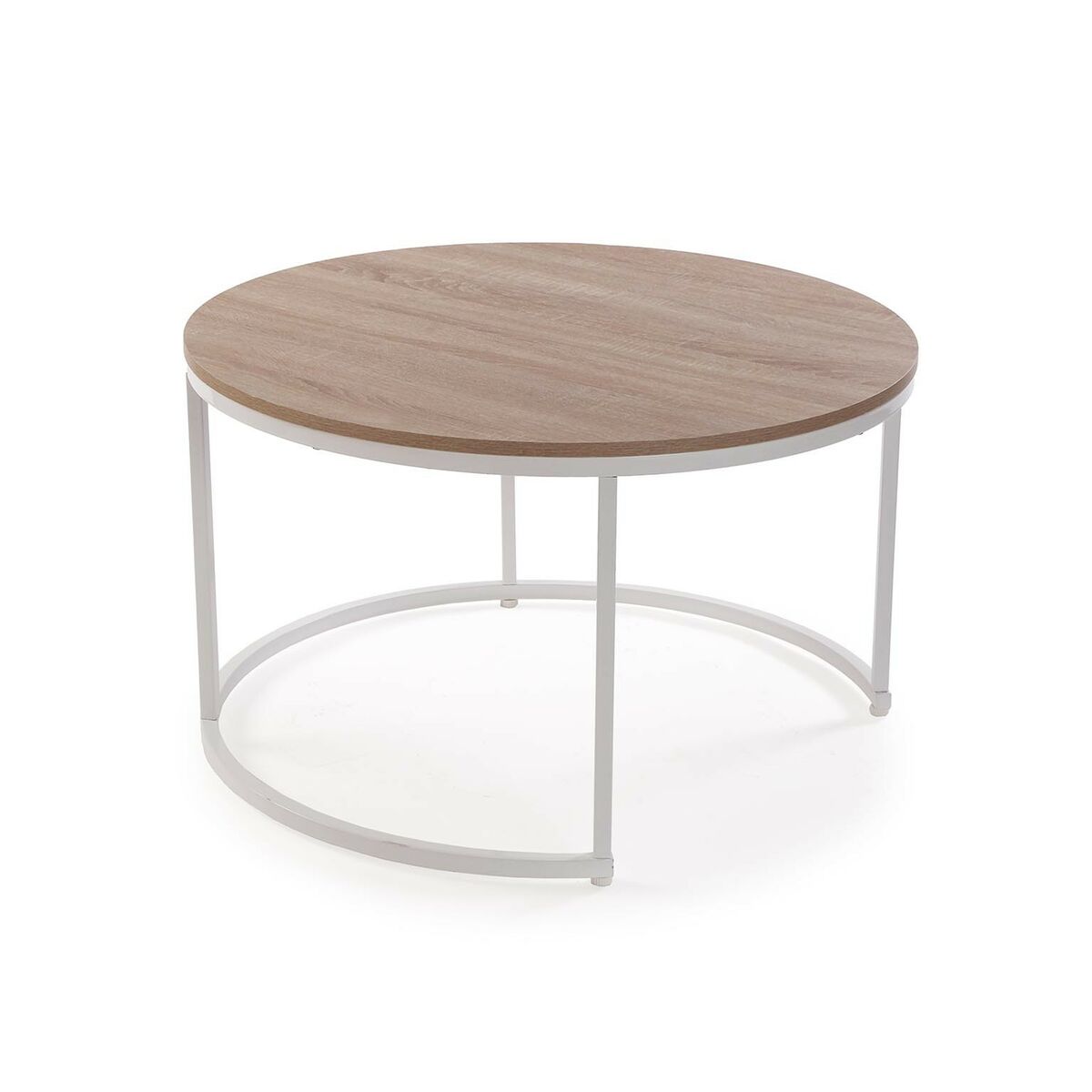 2-bordsset Versa Aurea Vit 48 x 48 x 42 cm 80 x 80 x 48 cm - 3