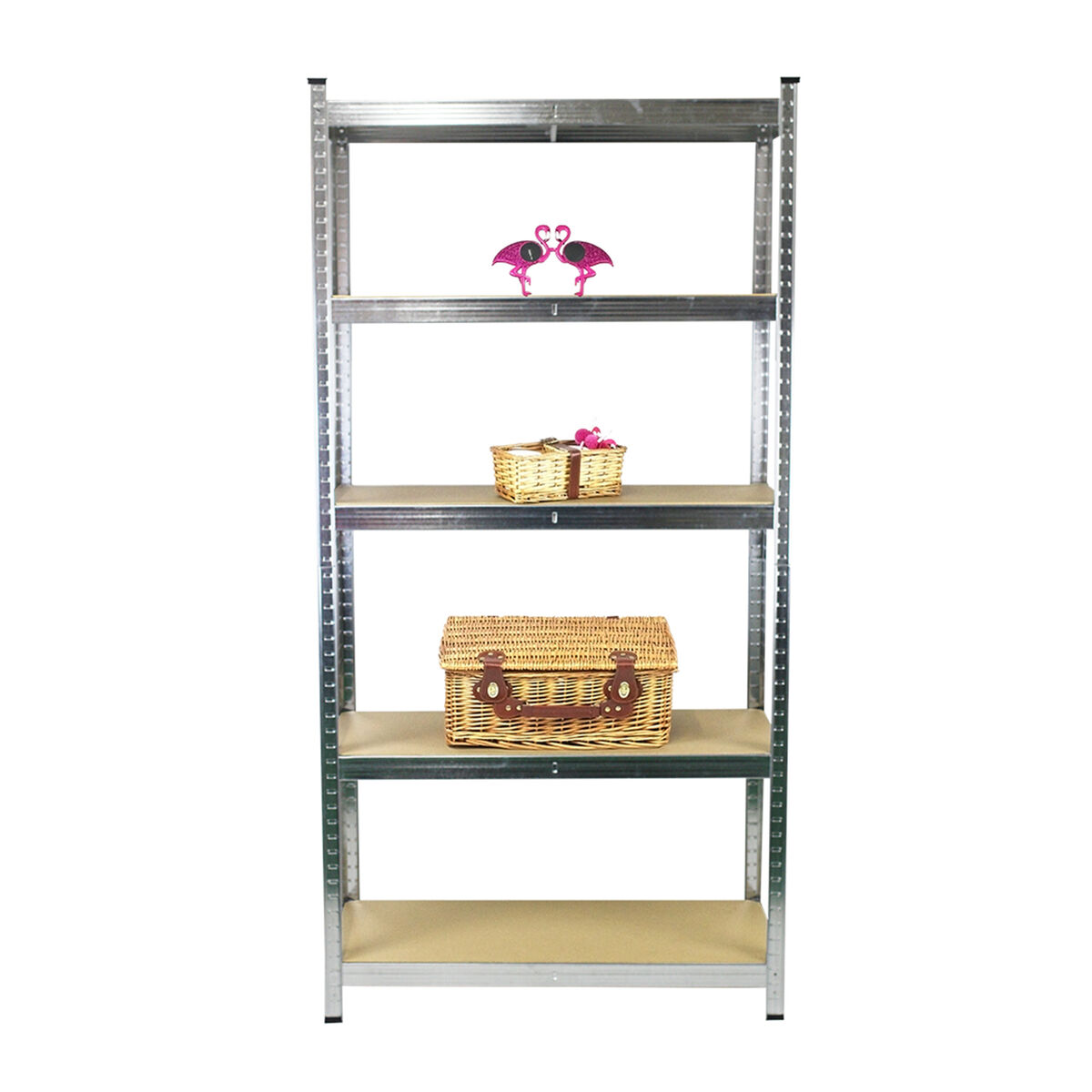 Bokhylla Ferrestock 875 Kg 90 x 40 x 180 cm Grå Trä Galvaniserat stål Trä MDF 5 Hyllor - 3