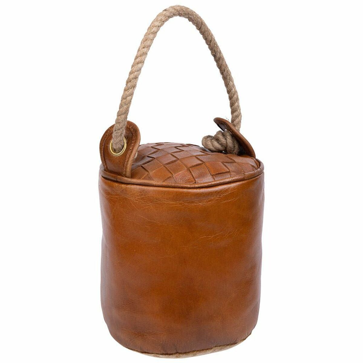 Dörrstopp Alexandra House Living Bomull Läder 20 x 20 x 20 cm Brun