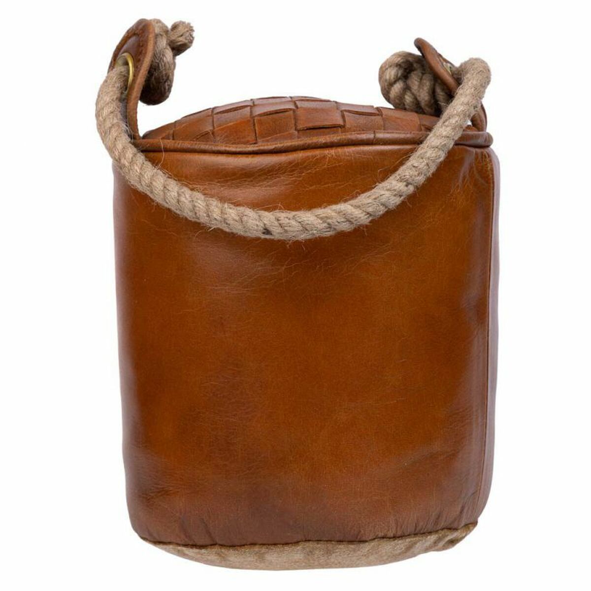 Dörrstopp Alexandra House Living Bomull Läder 20 x 20 x 20 cm Brun - 4