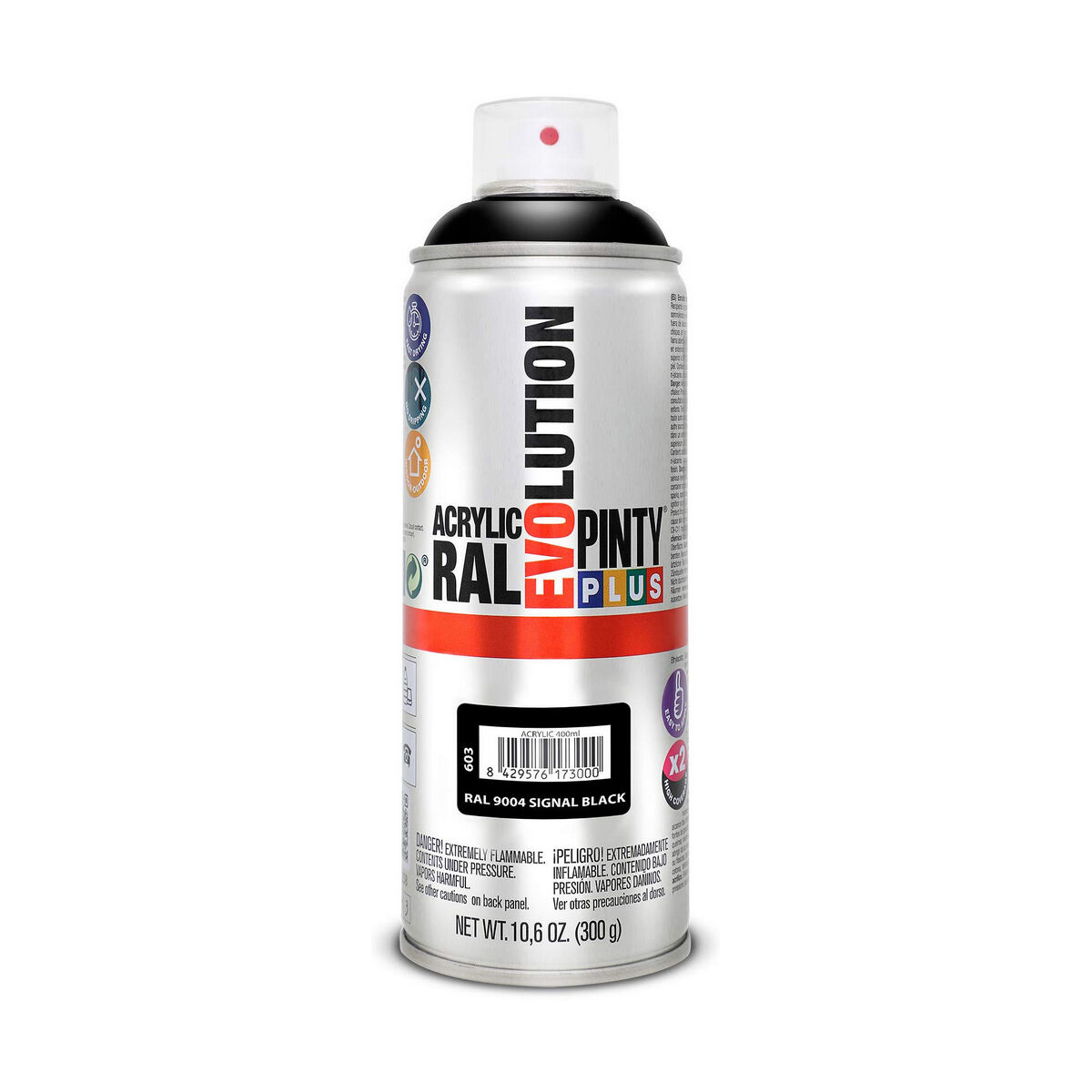 Sprejfärg Pintyplus Evolution RAL 9004 400 ml Signal Black