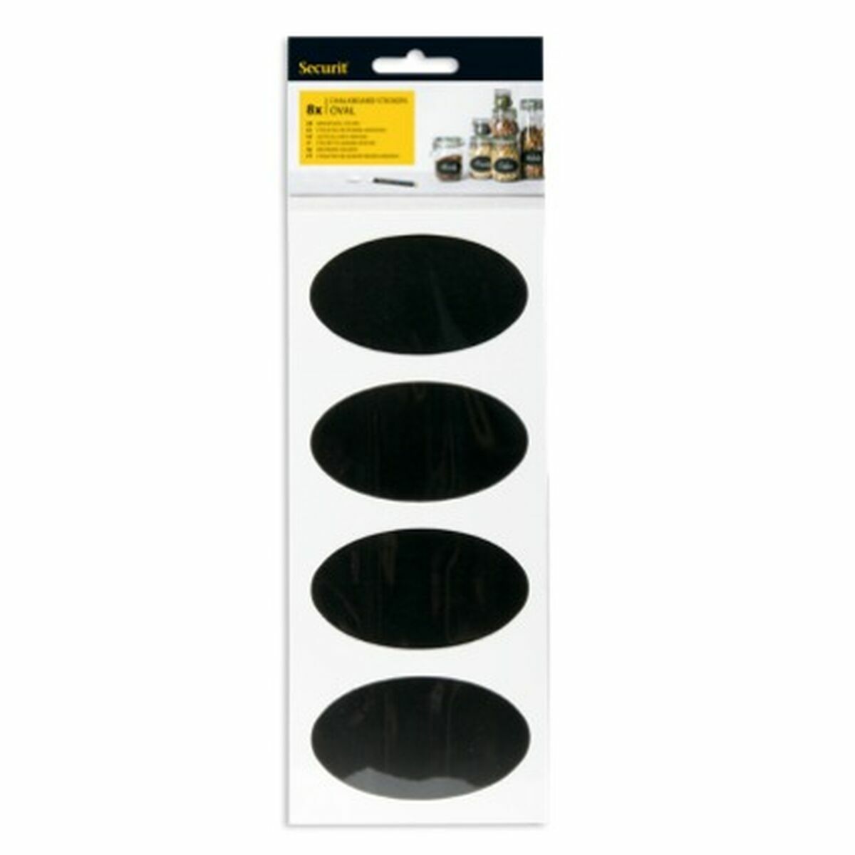 Set med klistermärken Securit Vidhäftande Skiffer 4,7 x 8 cm 8 antal - 2