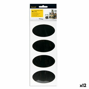 Set med klistermärken Securit Vidhäftande Skiffer 4,7 x 8 cm 8 antal