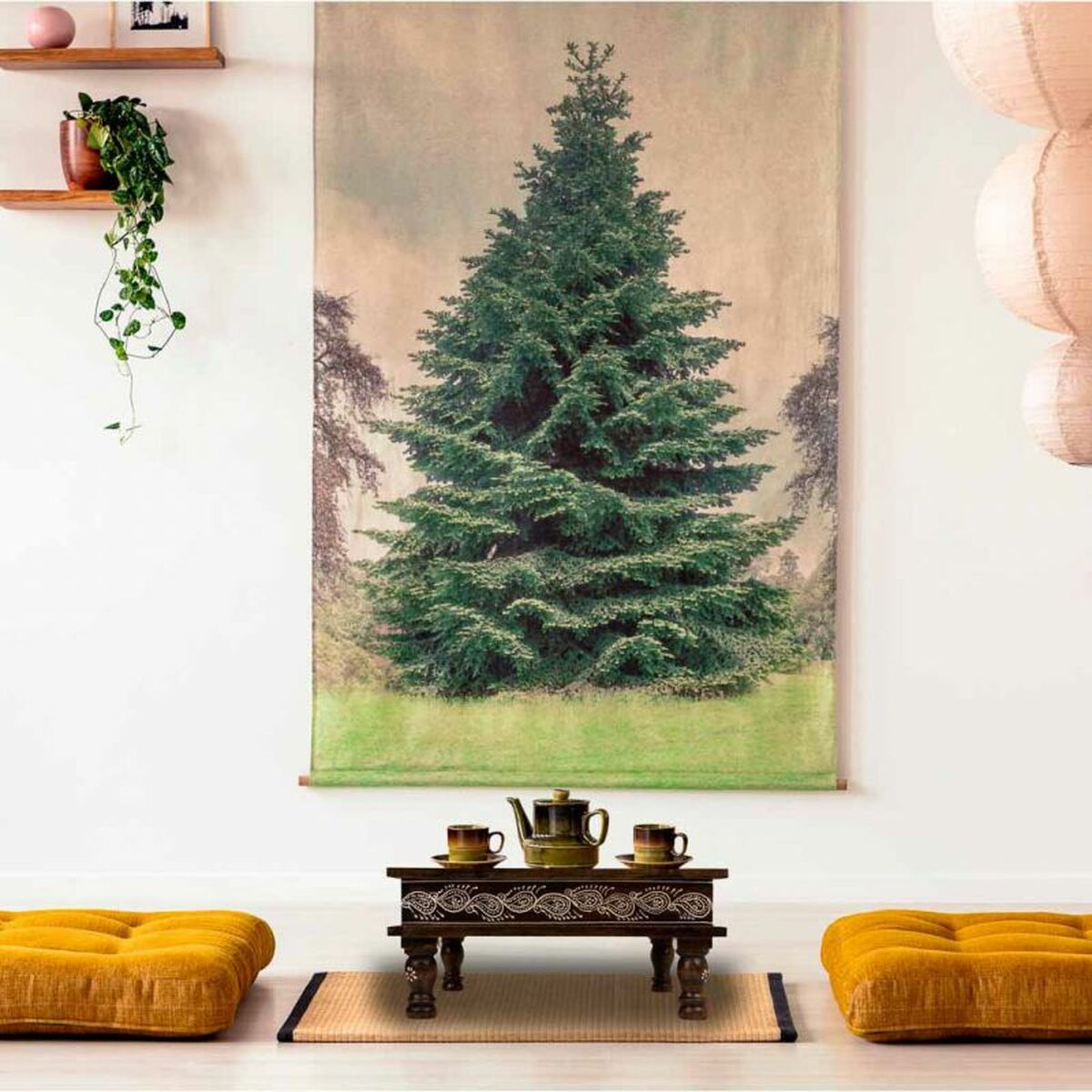 Sidobord Alexandra House Living Vit 38 x 17 x 38 cm - 2