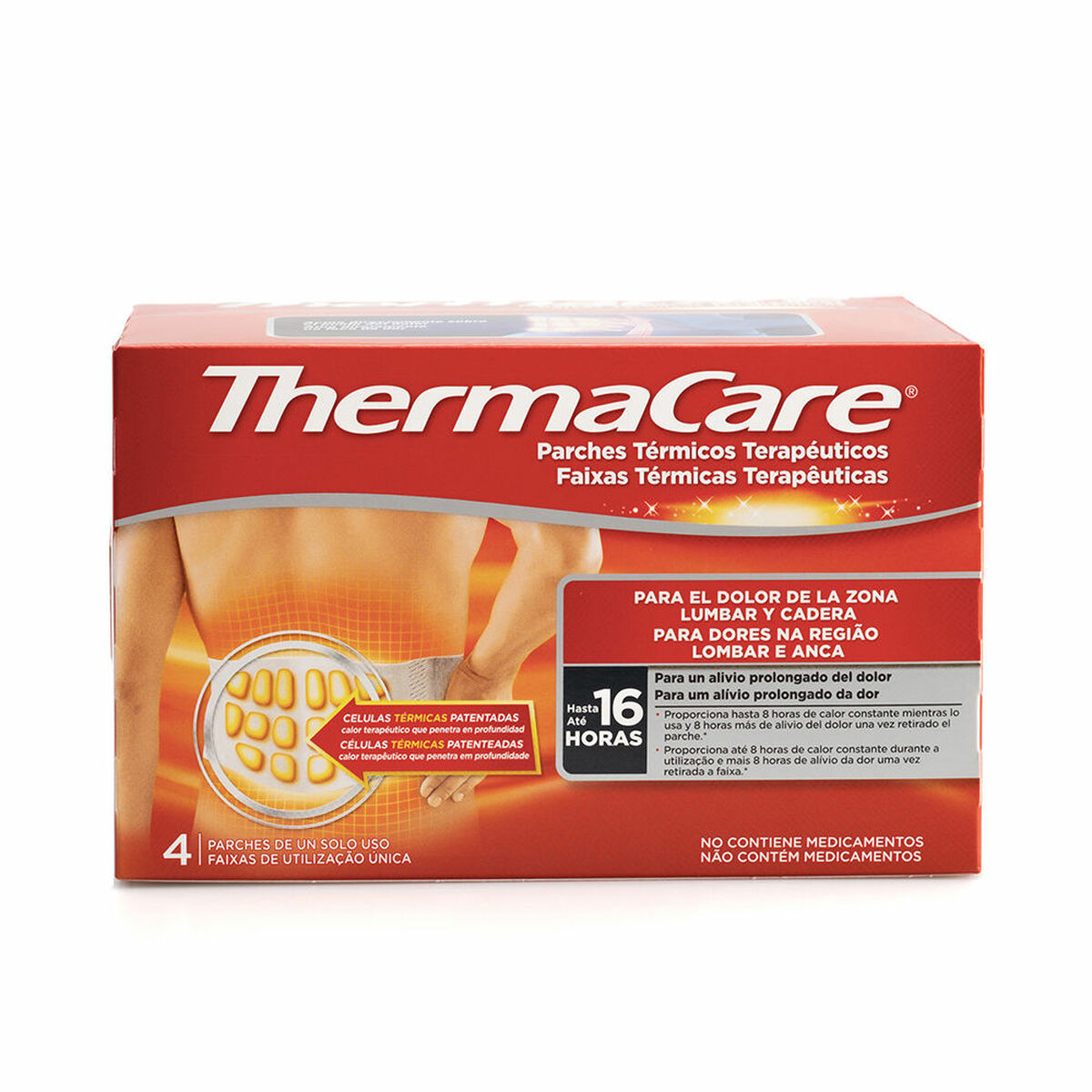 självhäftande och värmande kroppsplåster Thermacare