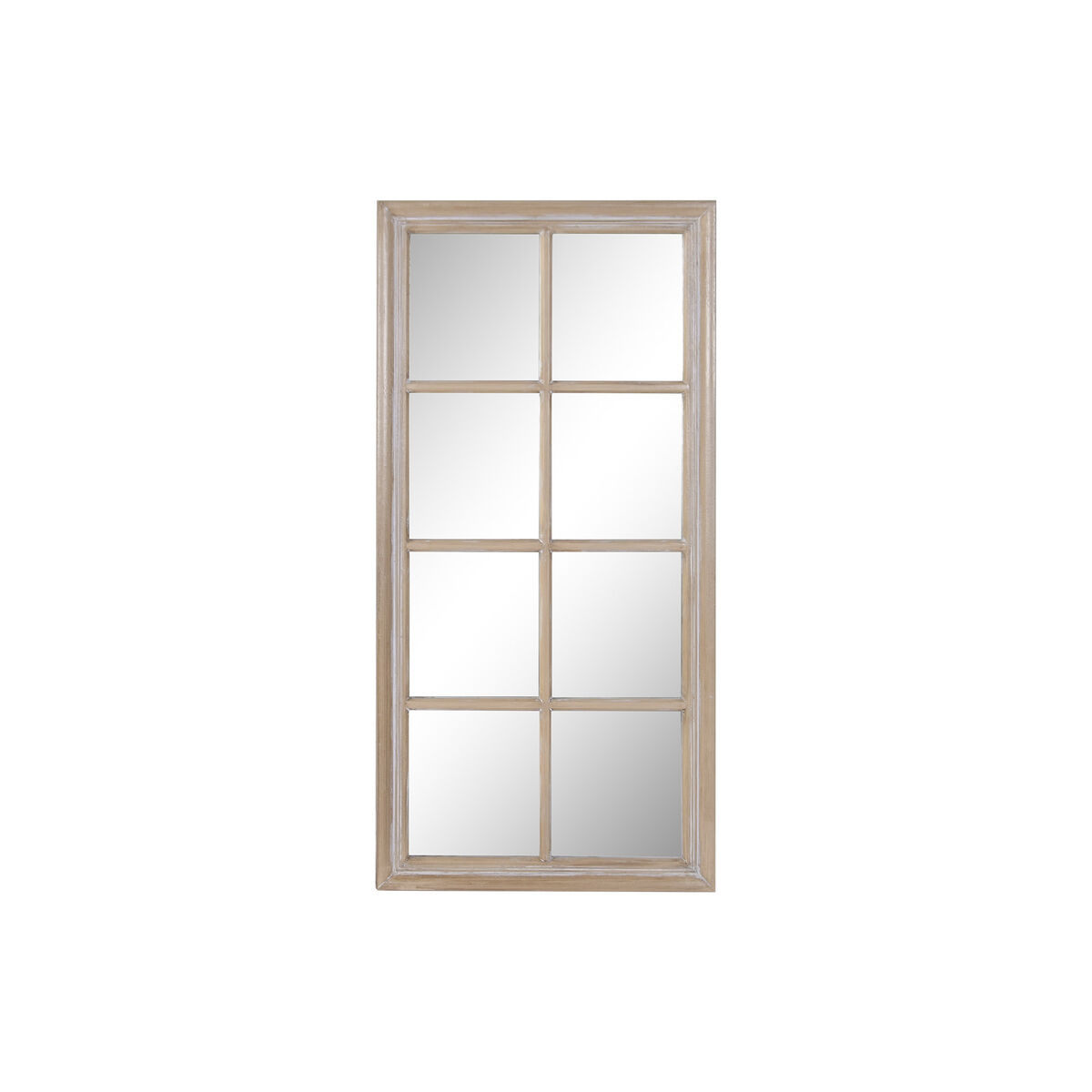 Väggspegel Home ESPRIT Naturell Fönster 57,5 X 3,5 X 118 CM